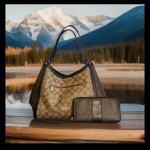 ❌❌SOLD❌❌COACH KRISTY Bag Color Block  Signature C6831 & matching Wallet 🤩